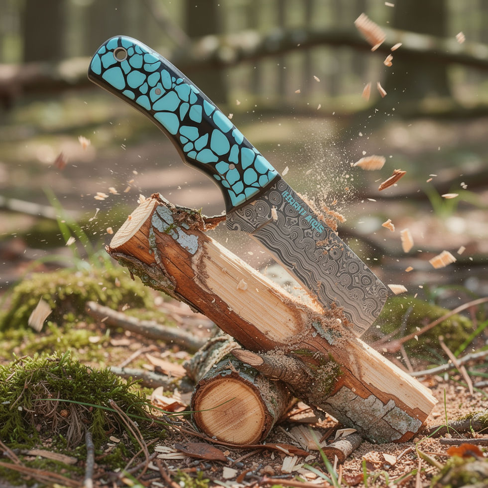 Thumbnail: Handmade Damascus steel Bull cutter knife cowboy knives with pancake