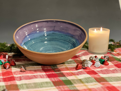 Large blue and purple serving bowl | GeorgiaDonnellyPotte