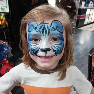 Puppy dog Facepaint, Facepaint, Cincinnati face paint, Oxford Ohio Facepaint, Colorful Faces