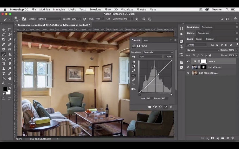 photoshop ottimizza curva di contrasto