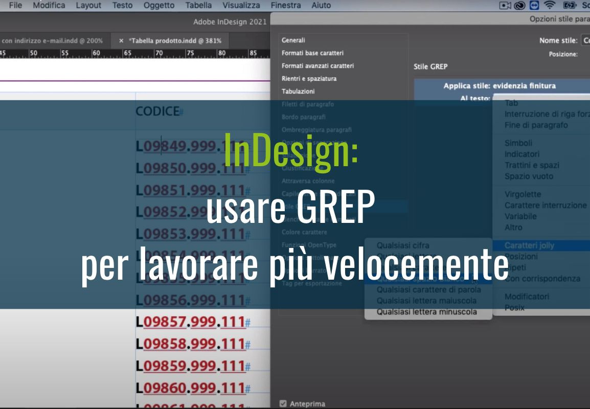 InDesign: usare GREP per lavorare professionalmente il testo | Teacher ...
