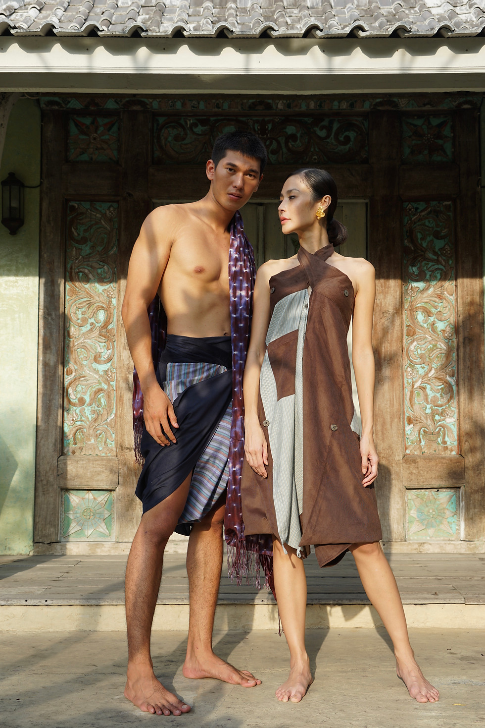 Thumbnail: Sarong Pants Origami Lurik 019