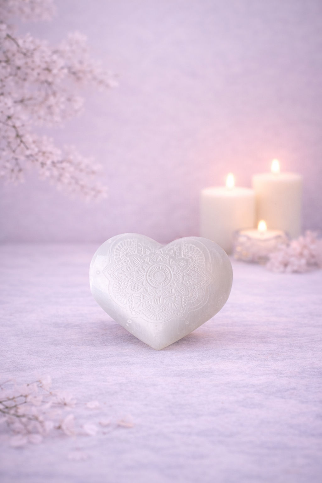 Selenite Heart