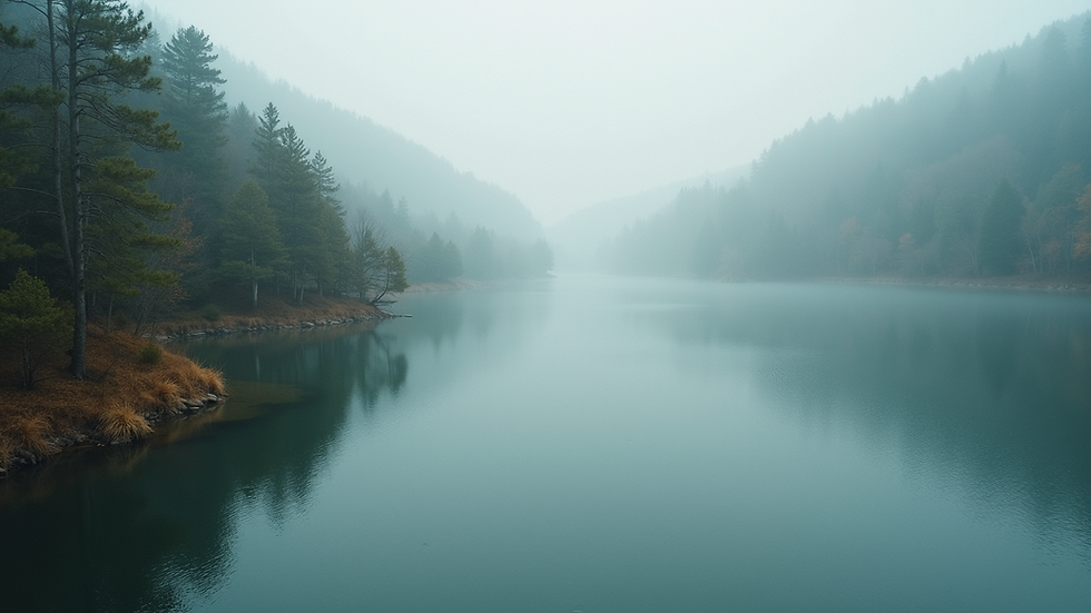 High angle view of a tranquil lake
