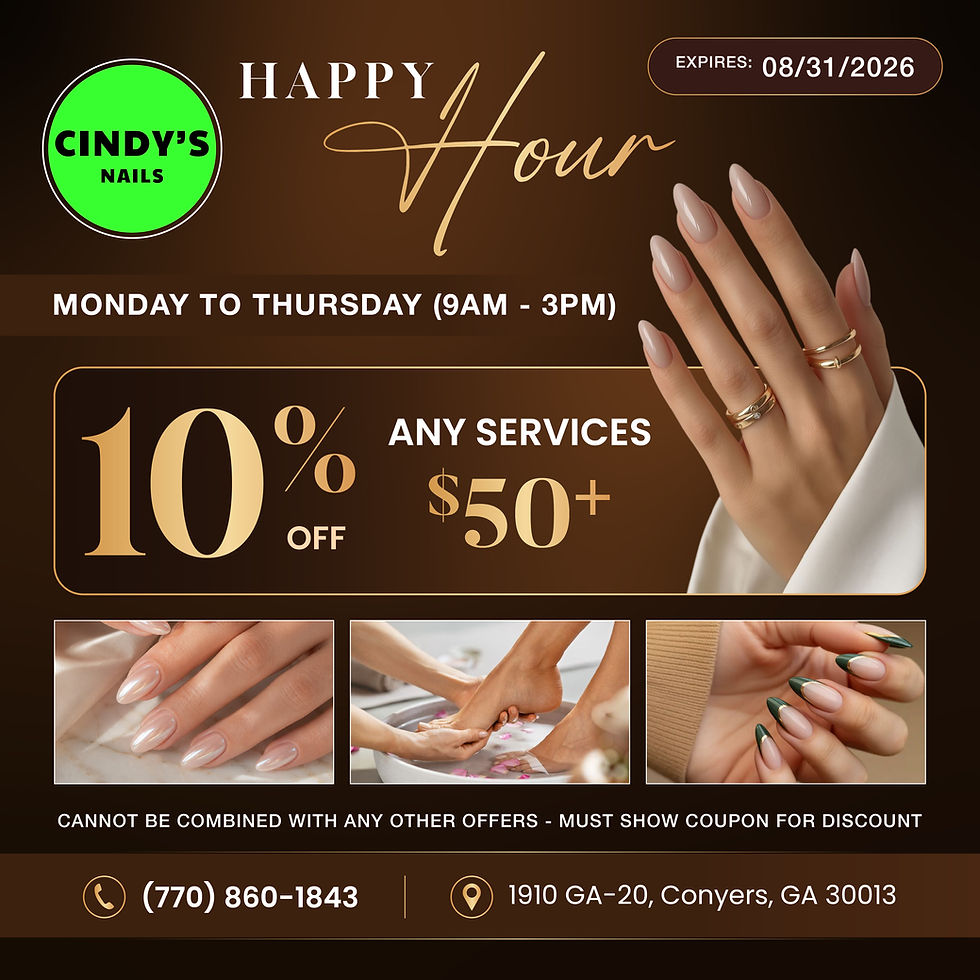 10% OFF Any Services $50+  (Cindy's Nails)