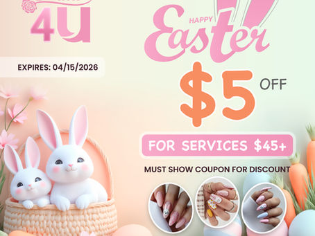 $5 OFF For Services $45+ (Nails 4U)