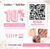10% OFF + $10 OFF (Lashes and Nail Bar)