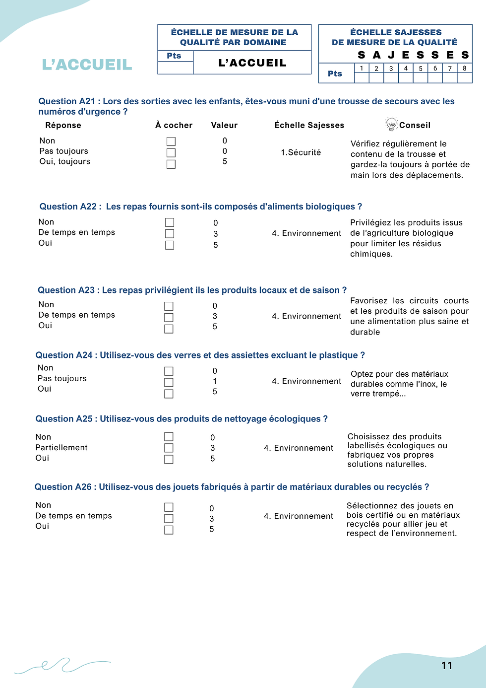 Miniature : Auto-diagnostic Sajesses- Spécial Assistant.e Maternel.le -  en livret
