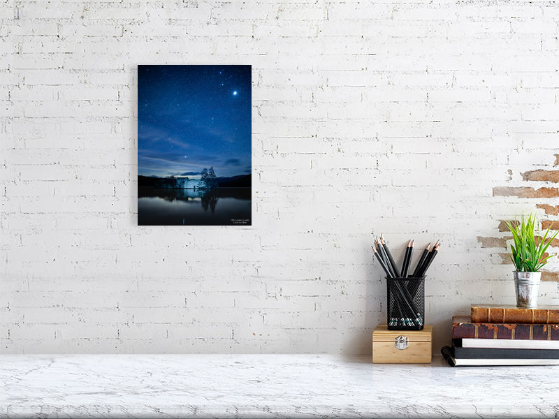 Loch An Eilein Castle 13th Century under the stars. Taken by Steven Trolland at Cairngorm Pictures