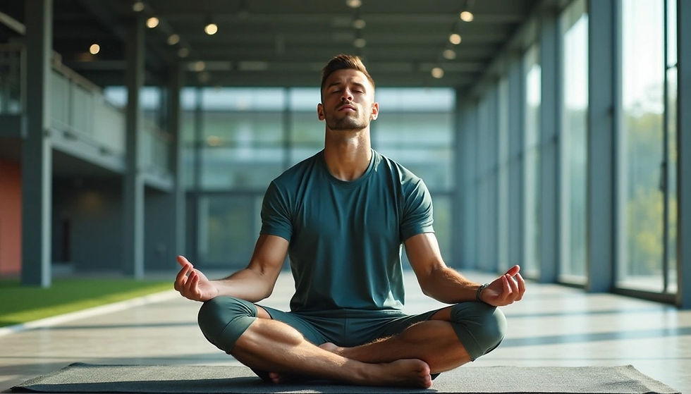 Man sitting in the lotus position