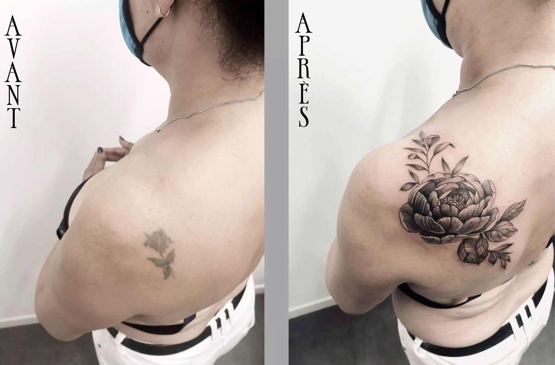 Tattoo cover fait à bordeaux en gironde