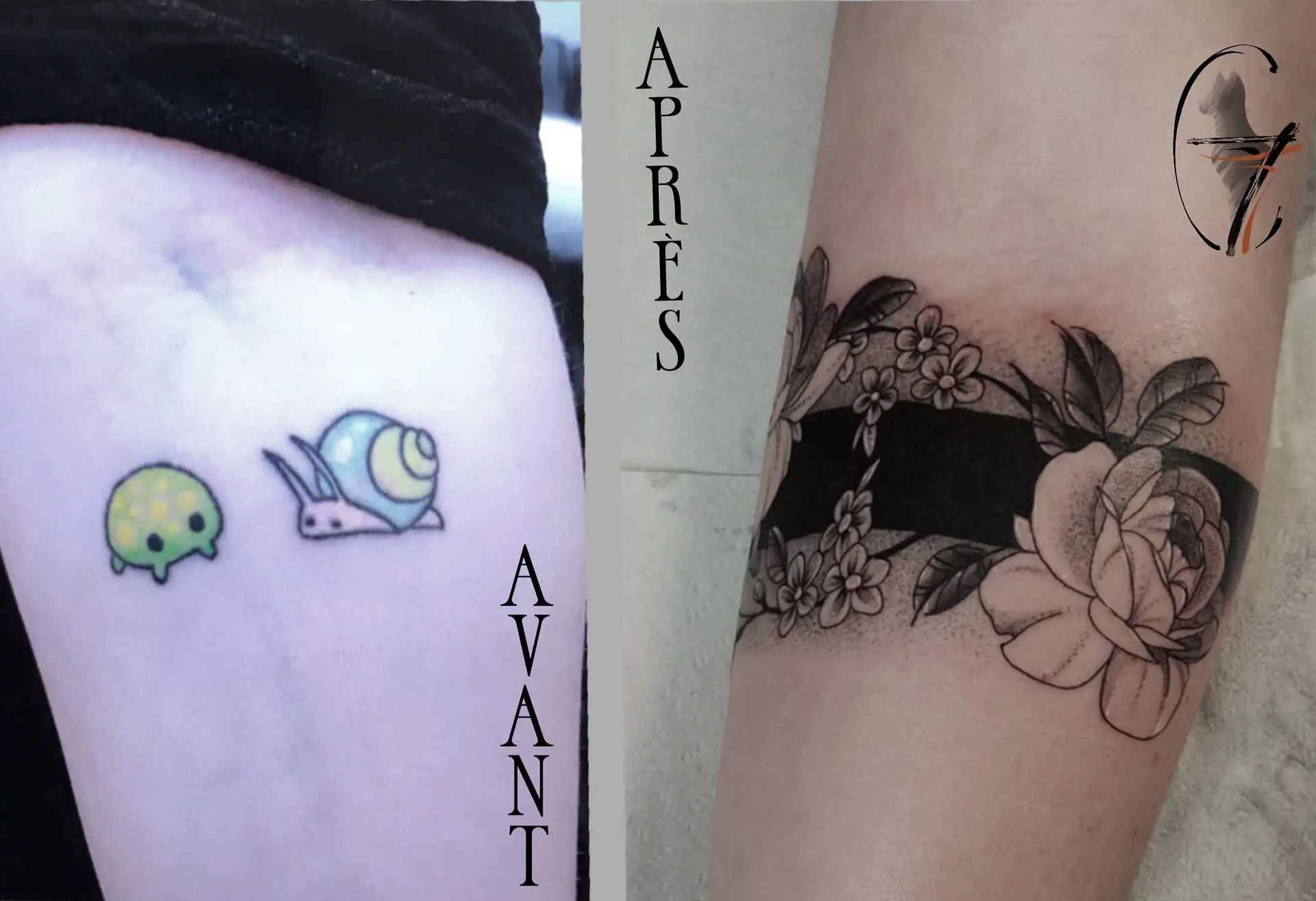 cover tattoo d'un tatouage raté fait à bordeaux en gironde