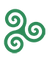 The Triskel represents the three elements of earth, water, and air
