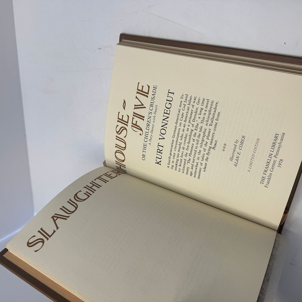 Thumbnail: SIGNED Slaughterhouse-Five - Kurt Vonnegut (Franklin leather)
