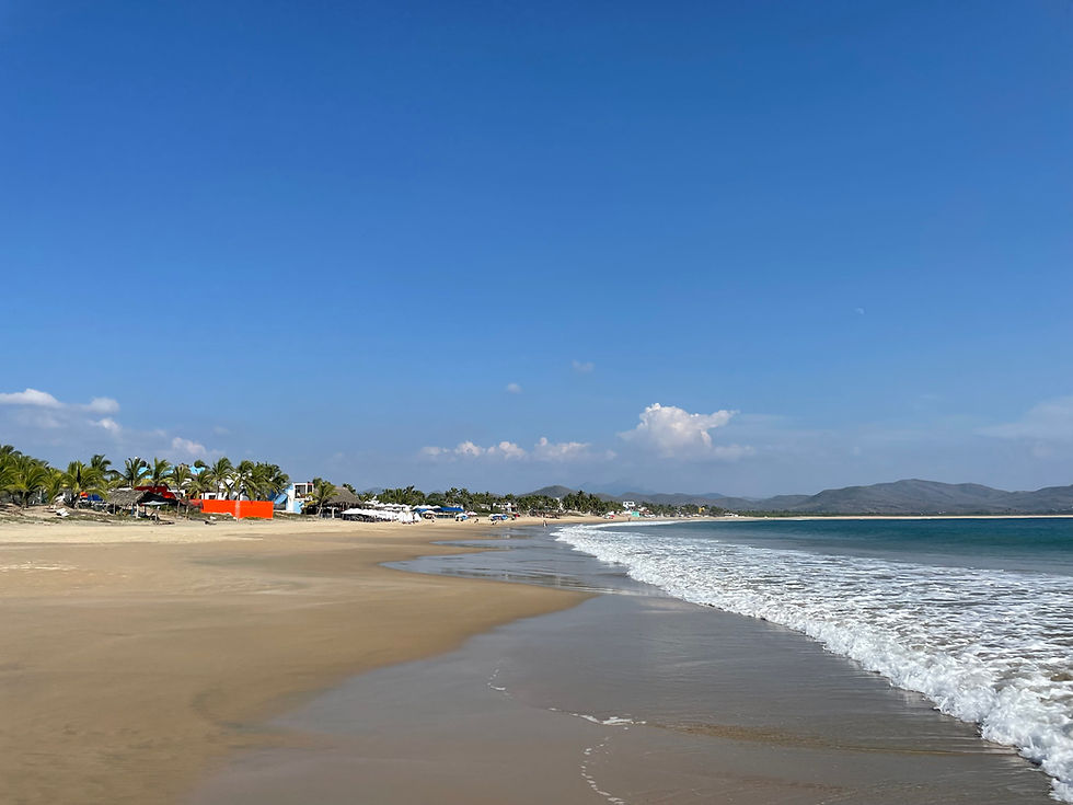 The beach was never busy in Chamela.