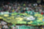 Palmeiras fans hold banners during the FIFA Club World Cup 2025 group A match between SE Palmeiras and FC Porto
