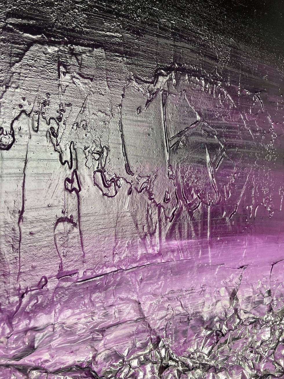 Thumbnail: Amethyst Geode abstract painting for sale in Saskatoon