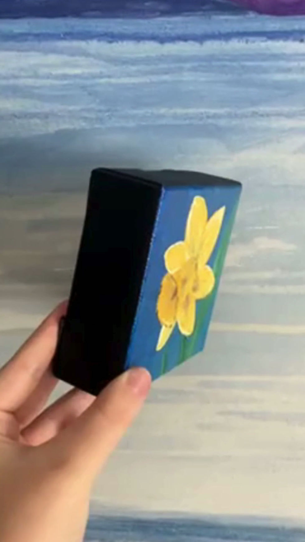 Thumbnail: Daffodil original painting on mini canvas