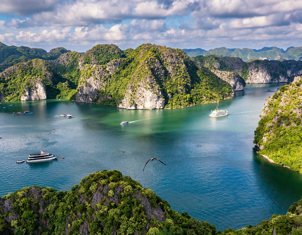 Vietnam - Lan Ha bay is the UNESCO World Heritage Site, it is a beautiful natural wonder in northern
