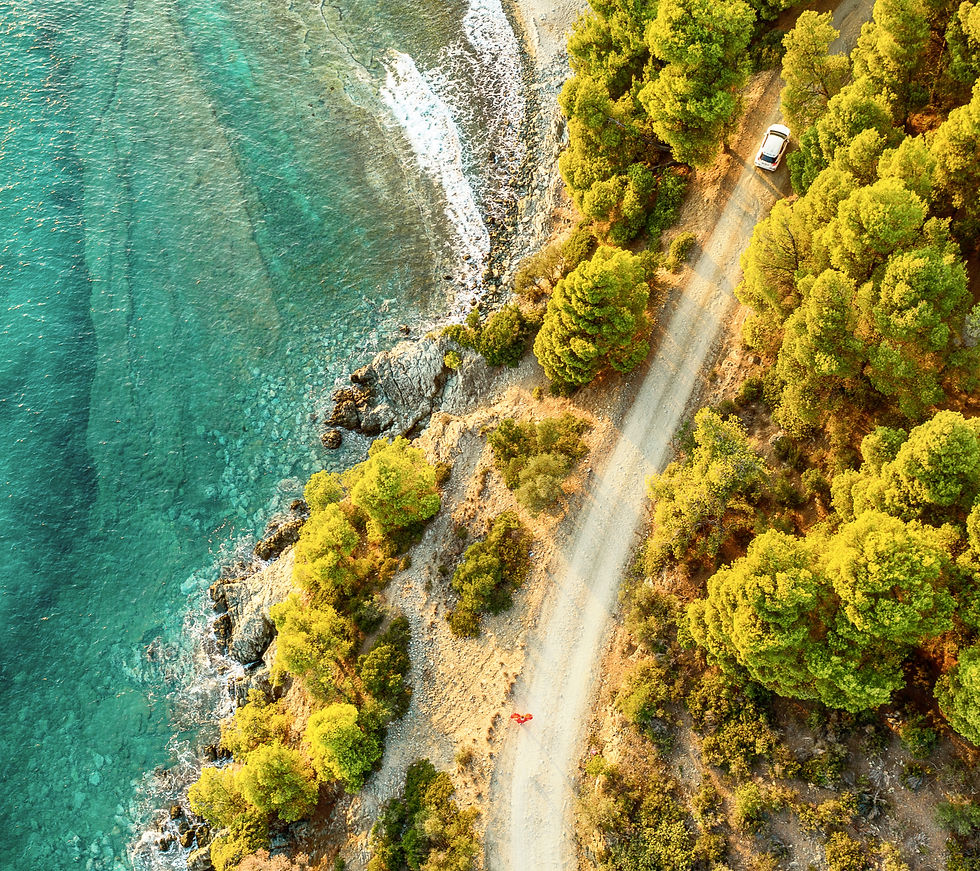 Halkidiki, Sitonia from Above, Greece. Summer travel vacation background