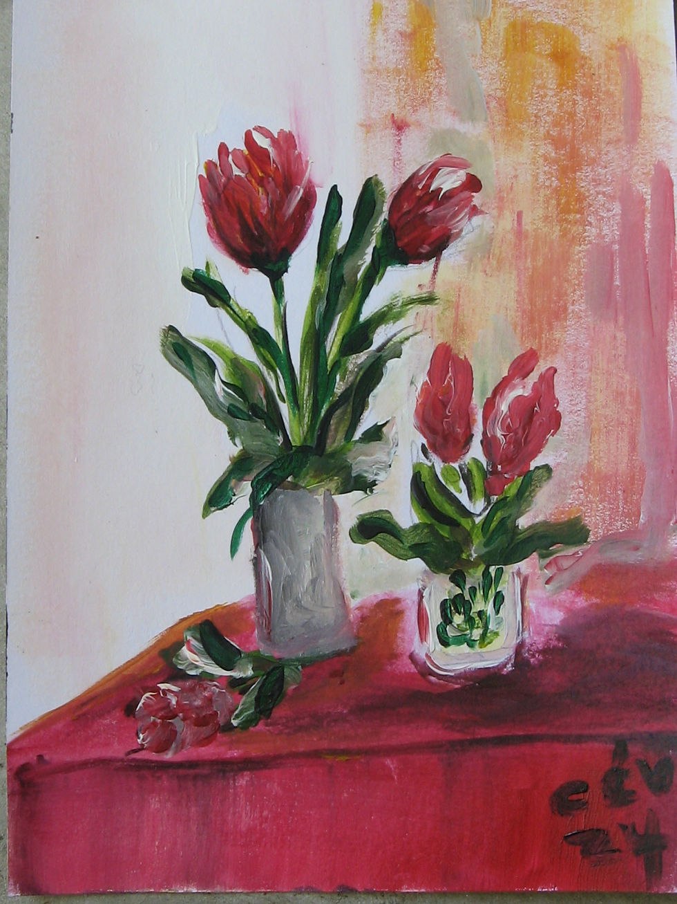 VASE WITH TULIPS