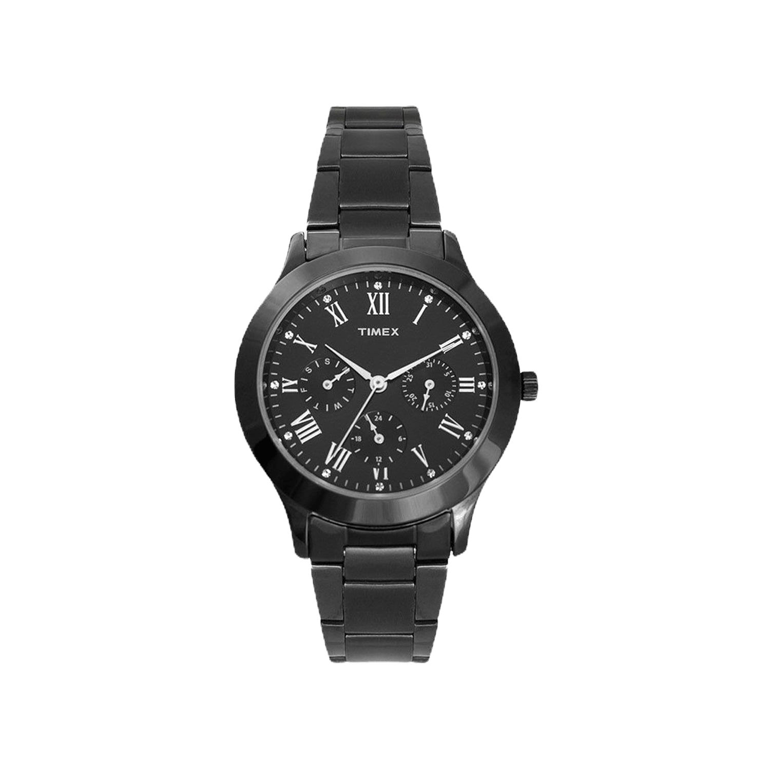 Timex Black Dial Women's Multifunction Black Bracelet Watch TW000Q809