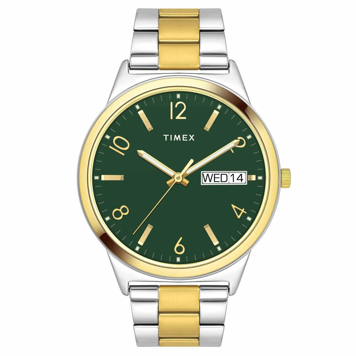 Timex Green Dial Men's Analog Two Tone Bracelet Watch TWTG10006