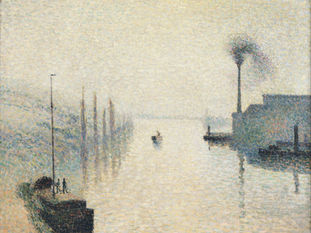 Camille Pissarro - L'Île Lacroix, Rouen (The Effect of Fog)