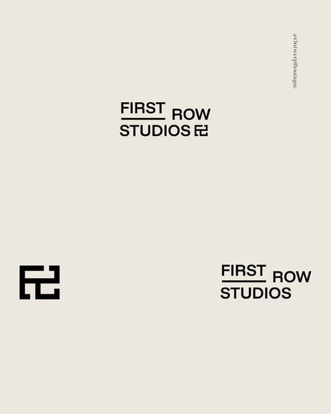 Branding & Logo-ontwerp voor First Row Studios – premium studio’s in Zeeland