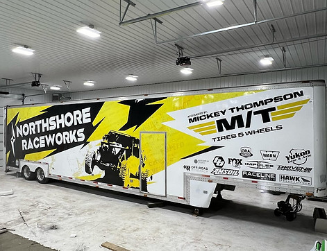 Custom Printed Full Vinyl Wrap, Avery Dennison Trailer Wrap Northshore Raceworks