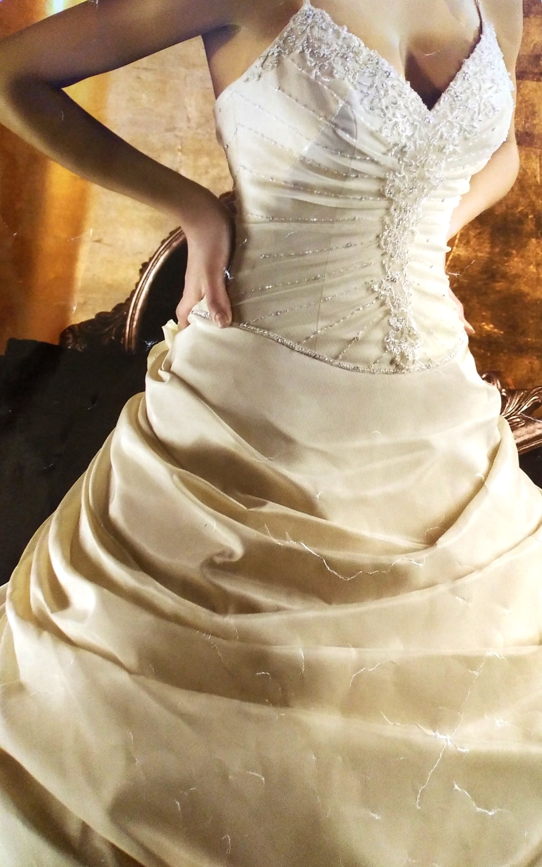 177-IVORY-SATIN & LACE