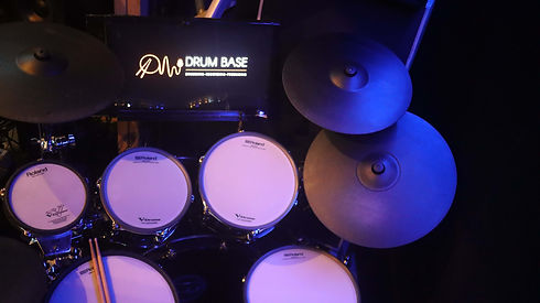 Electric drum kit in a studio setting, representing Trinity Rock & Pop digital drum exams at Drum Base.