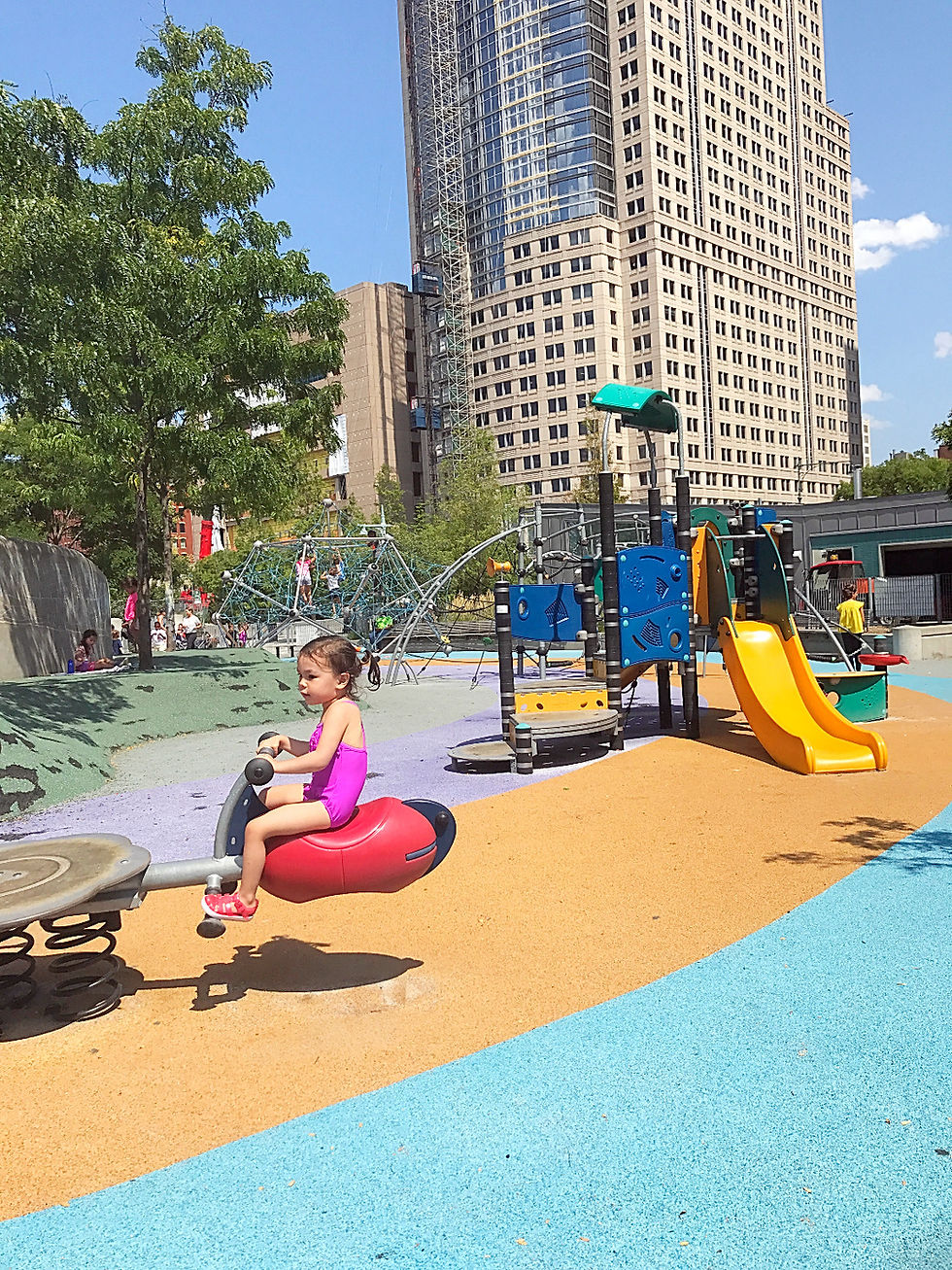 Battery Park City, Hudson River Park, nyc summer with kids, Pier 25, nyc playgrounds, Preschool Art, Curious G and Me, Oculus, One World Trade Center