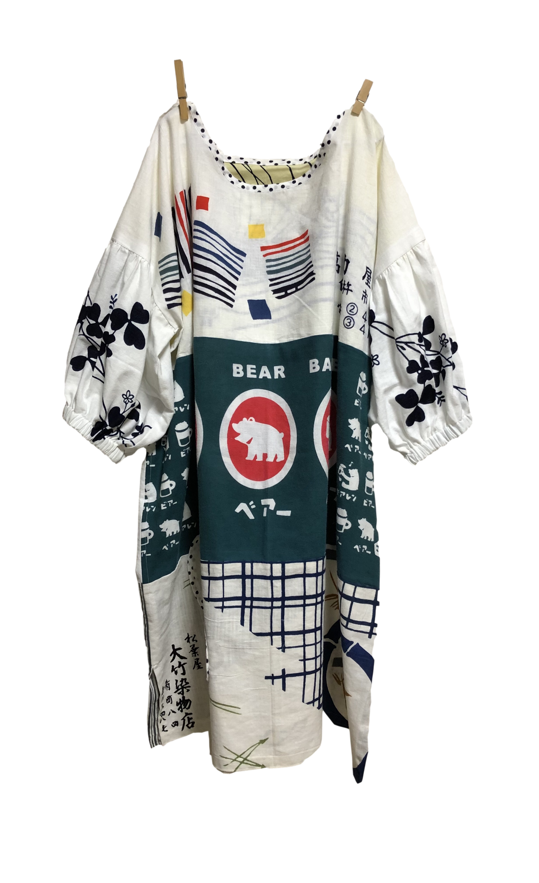 Unique Hand Made Japanese Tenugui Dress  素陶美MomoyoStoby