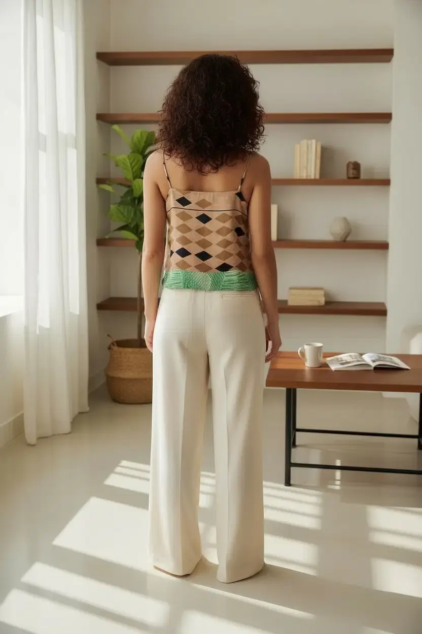 サムネイル： Vintage Tenugui Persimmon Dyed Camisole
