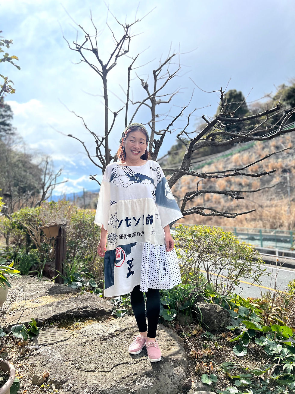 サムネイル： Showa Retro Tenugui Dress