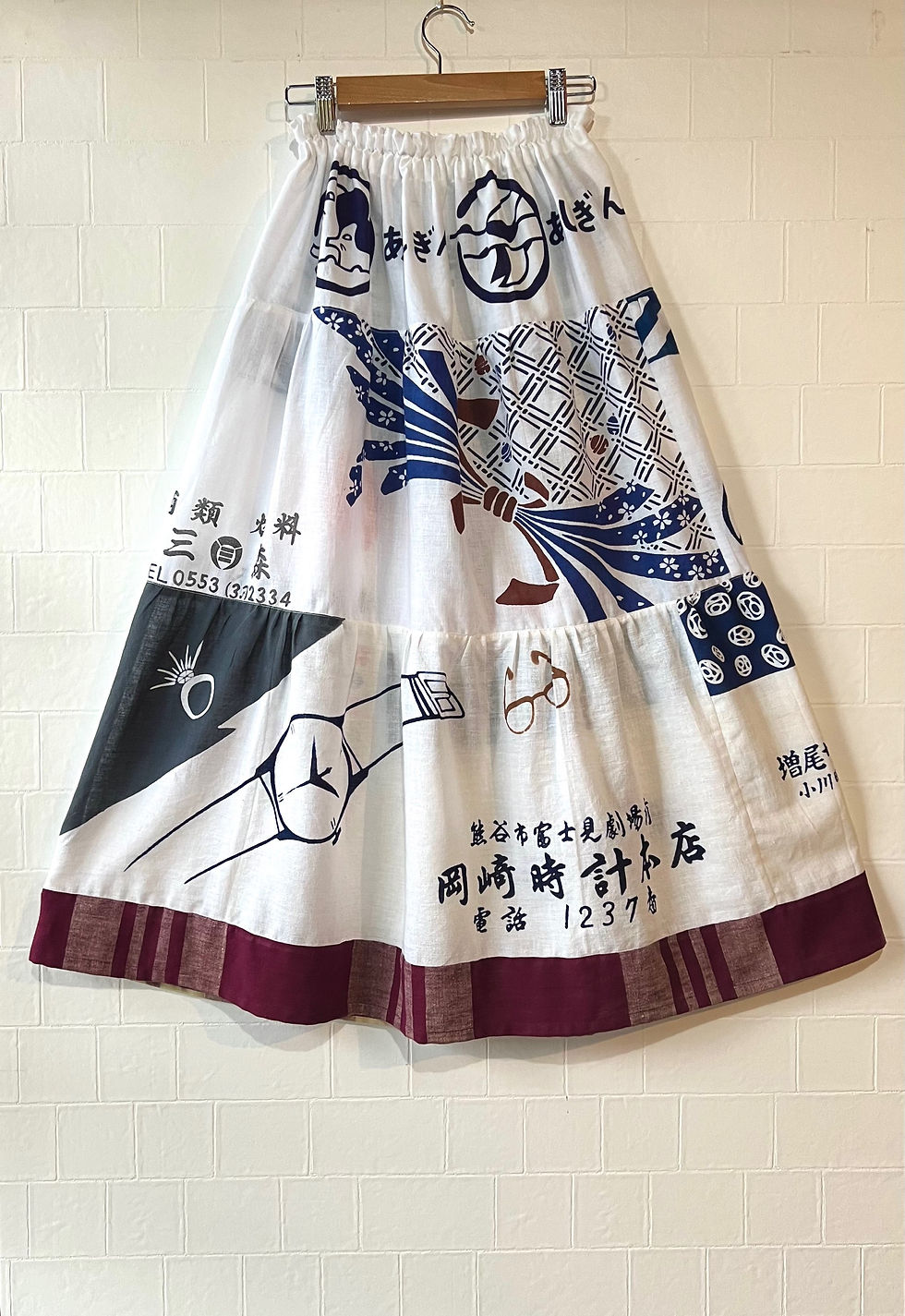 サムネイル： Retro Pop Tenugui Tiered Skirt