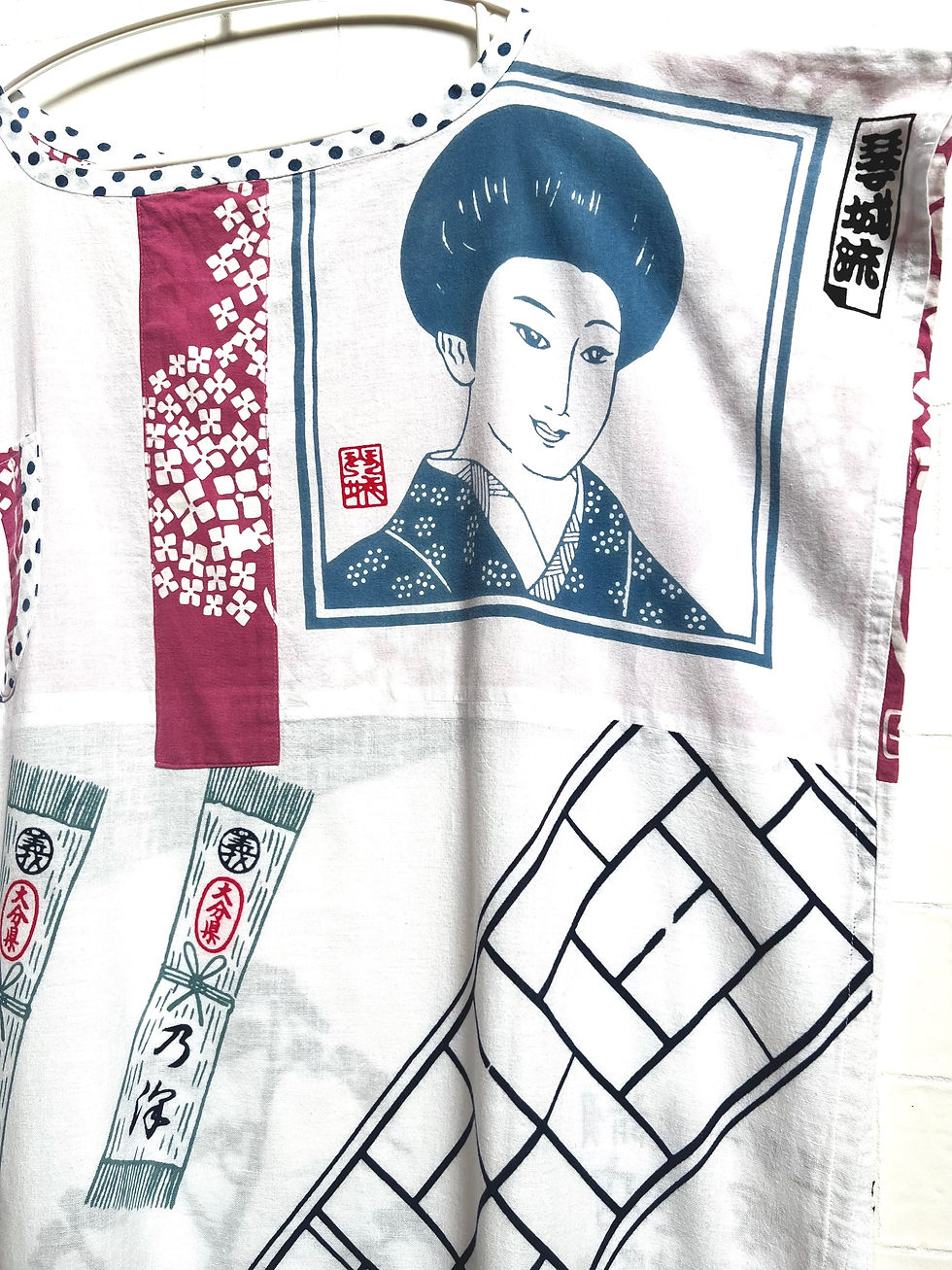サムネイル： Rare Showa-era Vintage Japanese Tenugui Dress
