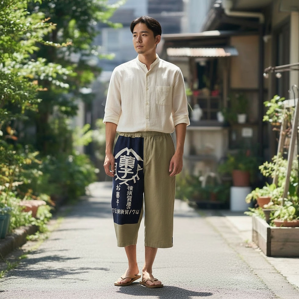 サムネイル： Vintage Kei Truck Canvas Tarp and Apron Pants