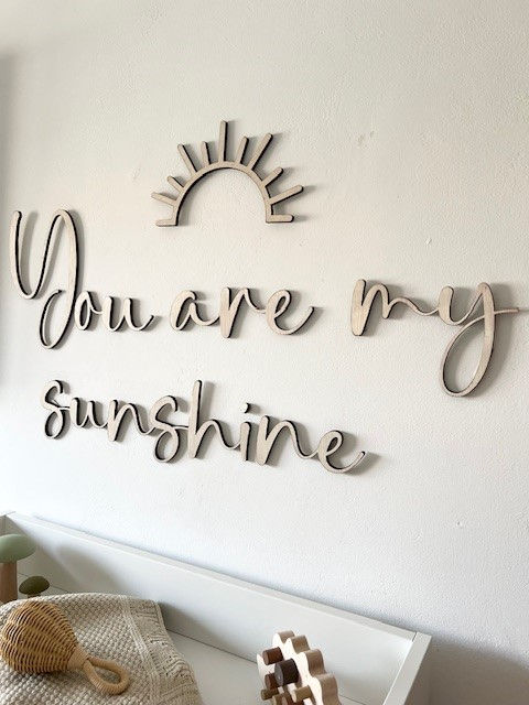 תמונה ממוזערת: You are my sunshine - שלט עץ
