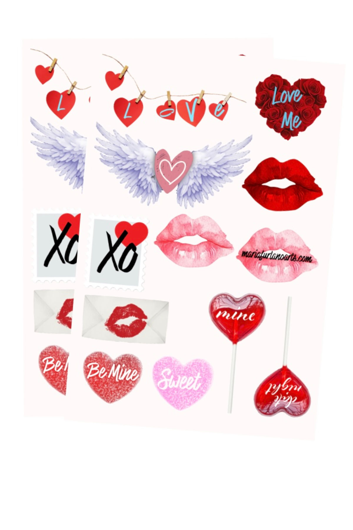 Valentines Sticker Sheets