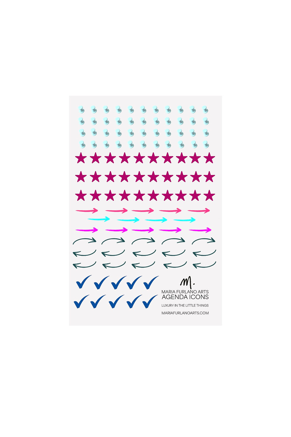 AGENDA ICON STICKER SHEET