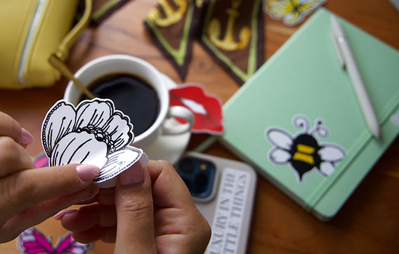 peeling a premium sticker