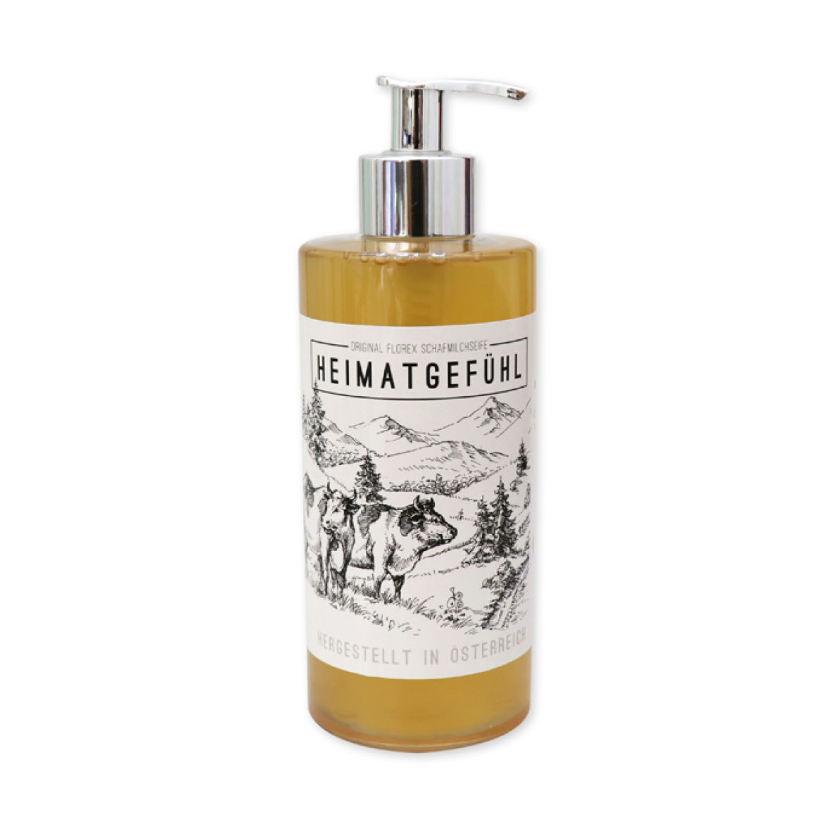 Florex: Schafmilchseife flüssig 400 ml. - "Heimatgefühl" Zirbe