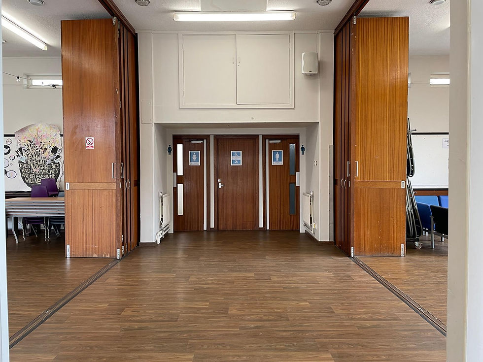 View of hall from entrance vestibule