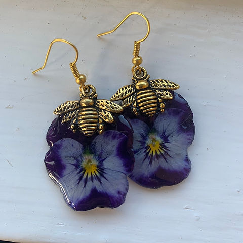 Pansy Earrings Fancy Pansy