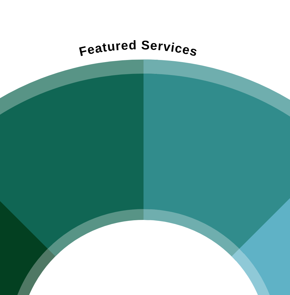 Multi-colored half circle wheel