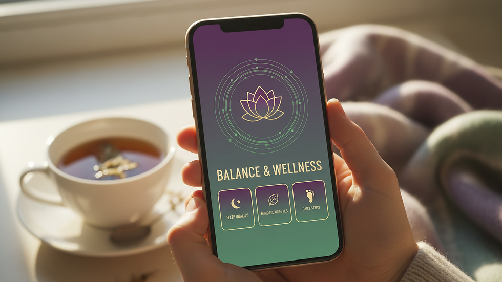 Close-up view of a smartphone showing a health tracking app