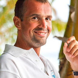 Man with Wooden Background