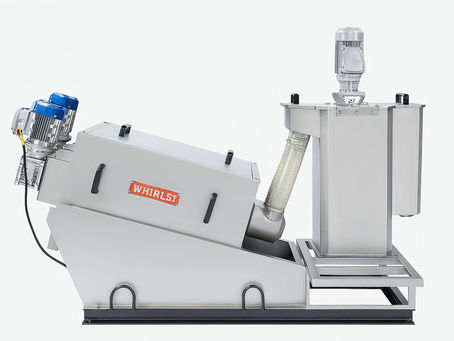 WHIRLER ETP SS304 Industrial Draining Sludge Screw Press